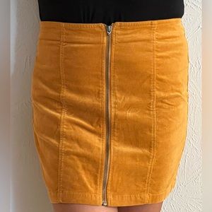 Forever 21 Women's Orange and Tan Skirt